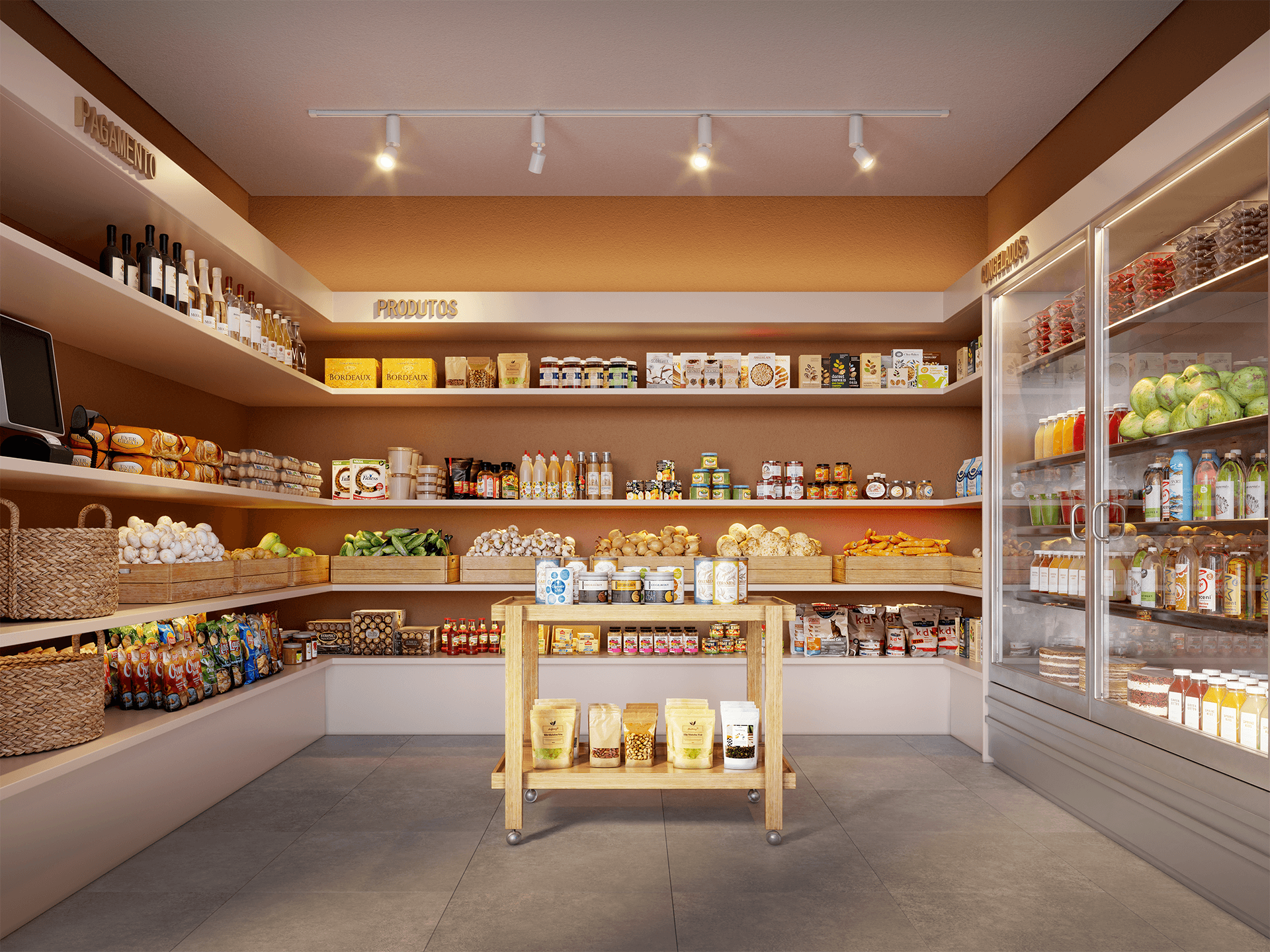 Sala de jogos com mesa de sinuca do Viva Serenità